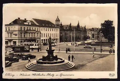 60088 AK Elbing Elblag Dresdner Bank Kaiser Wilhelm Platz 1941 gelaufen