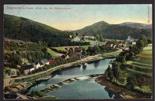 52631 AK Ziegenrück an der Saale 1907 Blick von der Helenenbank