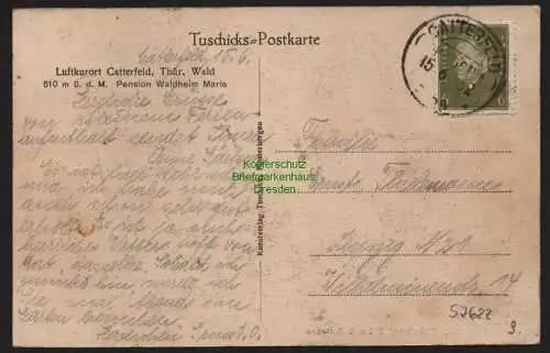 52622 AK Catterfeld Thür. 1932 Pension Waldheim Maria