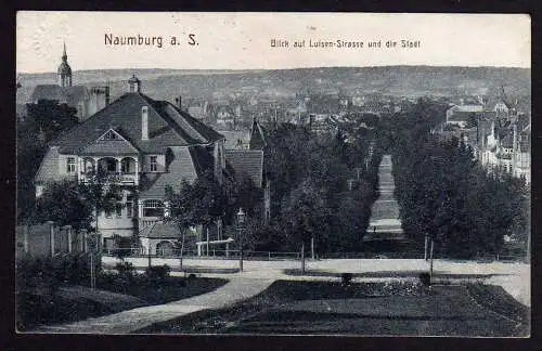 52687 AK Naumburg Saale 1917 Panorama mit Luisen Strasse