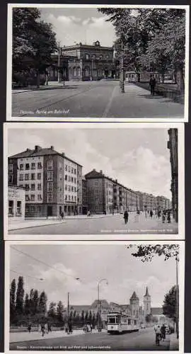 52221 3 AK Dessau 1955 am Bahnhof Zerbster Strasse Neubauten Kavalierstraße