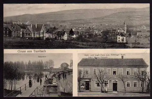 52449 AK Tambach Talsperre Schmalwasser Gasthaus Logirhaus 1912