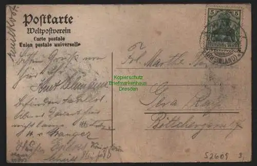 52609 AK Übungsplatz Wahn Rheinland 1907 Fächerkarte