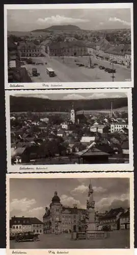 52457 3 AK Schluckenau um 1940 Platz Sudetenland