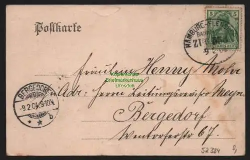 52384 AK Uetersen Kirche und Schule Bahnpost 1904