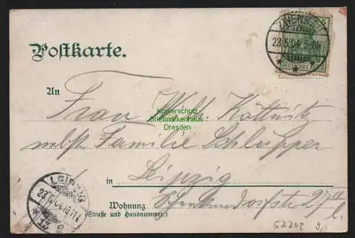 52208 AK Zwenkau Rothenburger Erker Mühlgraben 1904 Seerosen