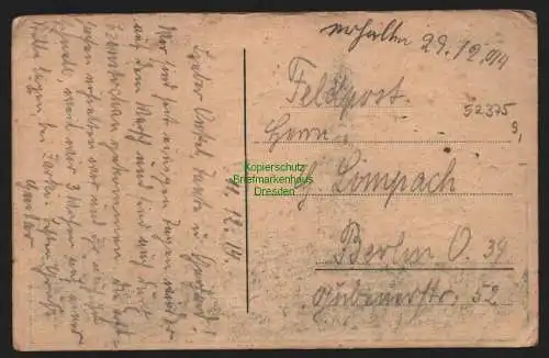 52375 AK Czestochowa Tschenstochau 1914 Feldpost