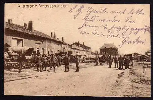 52364 Ansichtskarte Allamont Strassenleben 1918 Militär