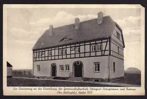 52471 AK Queisau Dobergast Steingrimma Einweihung  1937