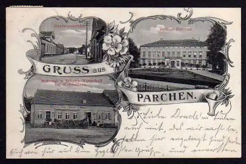 52446 AK Parchen bei Genthin Material & Schank Wirtschaft Gasthaus 1907