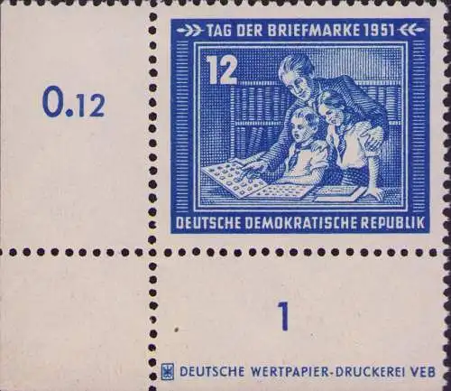2777 DDR 295 DZ Tag der Briefmarke 1951 ** postfrisch Zähnungsvariante Wolf Kata