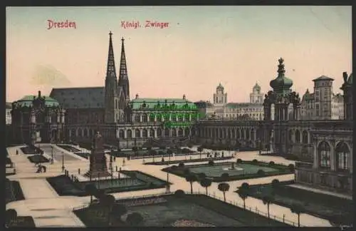 151615 AK Dresden Zwinger 1907 10. Deutscher Handlungsgehilfentag