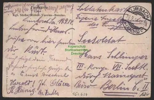 151624 AK Dresden 1913 Feier 40 Jahre K. S. Militär Verein Bund von 1873