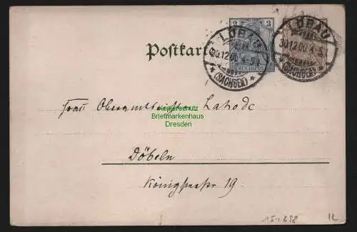 151698 AK Dresden Privatganzsache Glückwunsch zur Jahreswende Engel 2 / 3 Pfg.