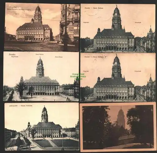 142790 6 AK Dresden Neues Rathaus 1912 1914