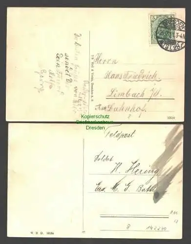 142270 2 AK Dresden Künstlerhaus 1911 und neue Handelskammer um 1915