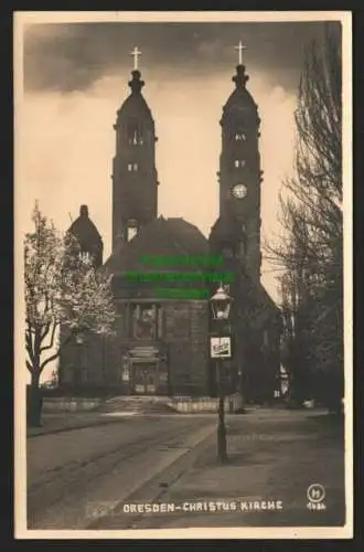 140106 Ansichtskarte Dresden Strehlen Christuskirche Fotokarte