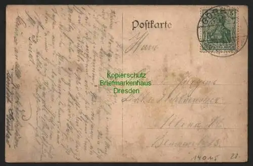 140115 AK Gasthof Niedergorbitz bei Dresden 1912 Biergarten