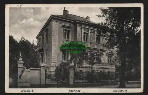 139744 Ansichtskarte Dresden Ilsenhof Liebigstraße 11 Villa 1930