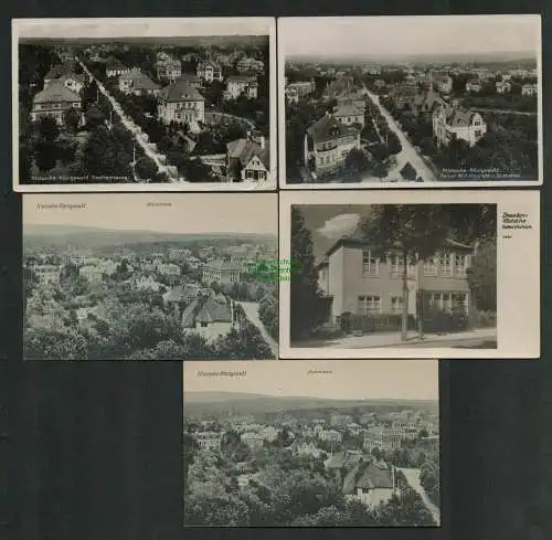 139443 5 Ansichtskarte Dresden Klotzsche Königswald Kaiser Wilhelmplatz Querallee 1937
