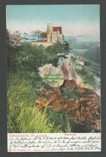 138873 Ansichtskarte Dresden Plauen Begerburg 1903