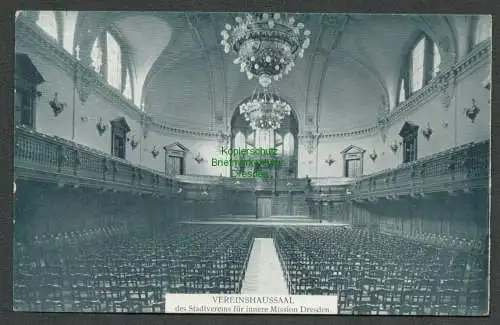 138906 AK Dresden Vereinshaussaal des Stadtvereins für Innere Mission um 1910