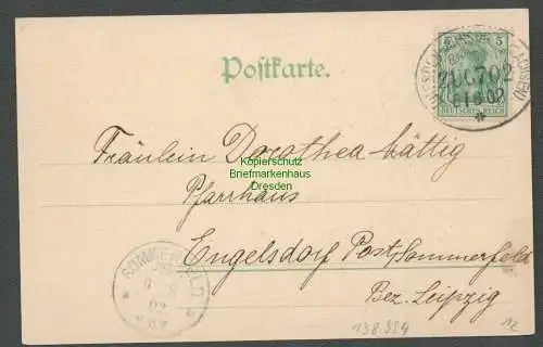 138994 AK Dresden Klotzsche Königswald 1902 Der Nesselgrund Bahnpost Zug 702