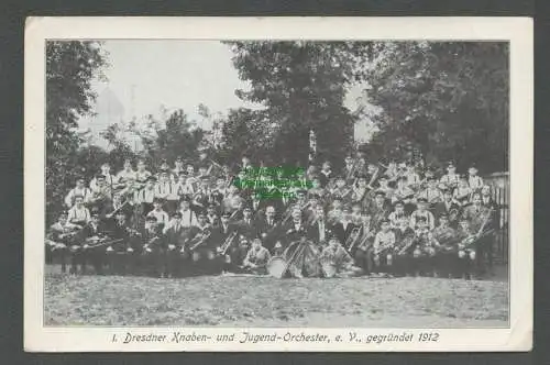 139049 Ansichtskarte Dresden I. Dresdner Knaben- und Jugend Orchester gegründet 1912