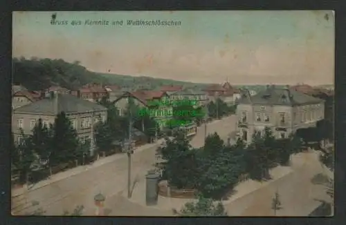 137843 Ansichtskarte Kemnitz mit Wettinschlösschen 1910 Dresden
