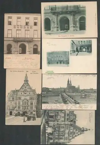 137434 6 AK Dresden Georgentor von d. Schlossstrasse Schlossplatz vor Umbau 1899