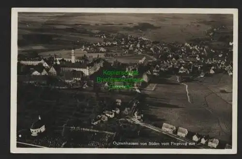 136687 AK Ochsenhausen von Süden Luftbild Fotokarte 1934 Strähle Schorndorf