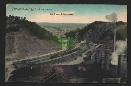 136684 AK Plauenscher Grund bei Dresden Bahnhof 1919 Blick vom Schweizerbett