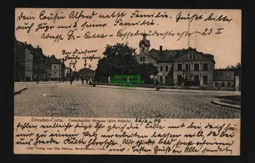 136220 Ansichtskarte Dresden Cotta 1906 Cossebauder Strasse Alte Schule