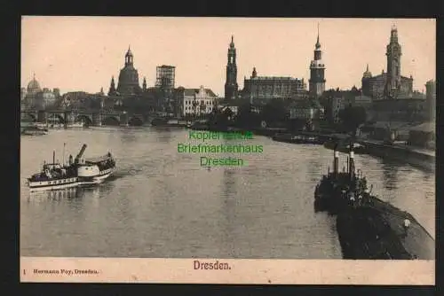 132955 AK Dresden Ständehaus im Bau Panorama um 1910 Heizkraftwerk Frauenkirche