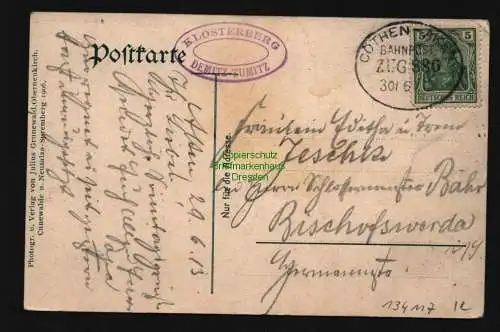 134117 AK Klosterberg Demitz Thumitz 1913