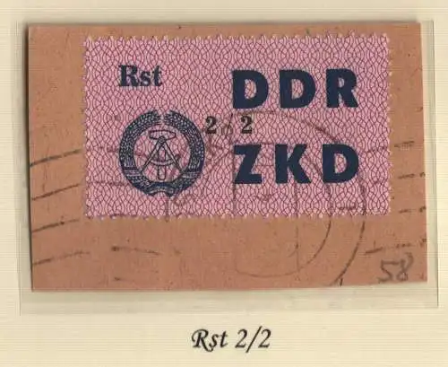 B13799 ZKD C 58 Rst 2/2  Rostock 2 echt gestempelt