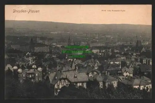 145304 AK Dresden Plauen Blick vom Bismarck Turm 1909