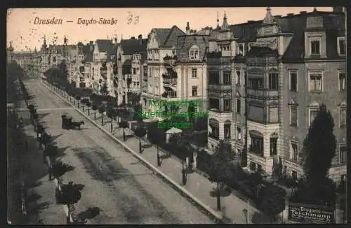 146109 Ansichtskarte Dresden Haydn Straße 1920 Reklame Drogerie Teichmann