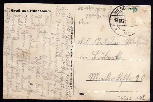 76355 AK Hildesheim 1925 Restauration Wilhelm Hasse