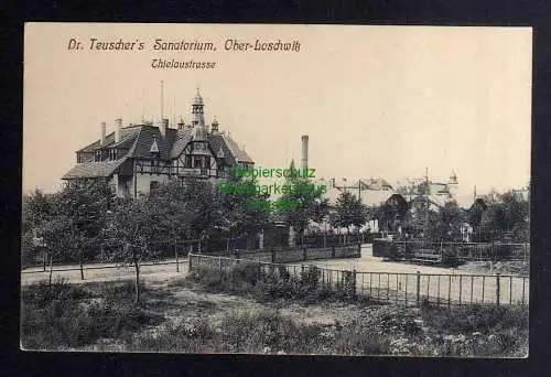 131669 Ansichtskarte Dresden Ober Loschwitz Thielaustrasse Dr. Teuschers Sanatorium um 1910