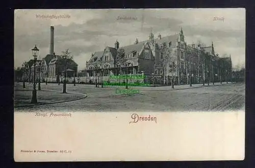 131653 AK Dresden Kgl. Frauenklinik um 1905 Wirtschaftsgebäude Sonderhaus