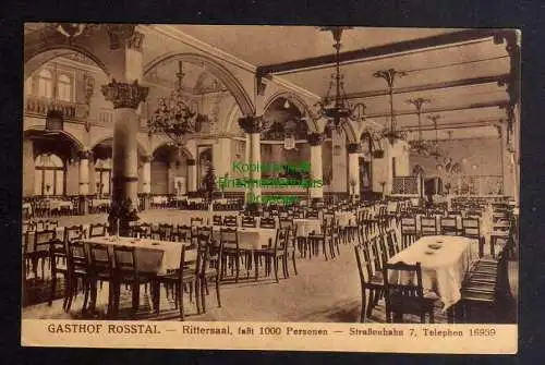 131707 Ansichtskarte Dresden 1927 Gorbitz Gasthof Rosstal Rittersaal für fast 1000 Personen