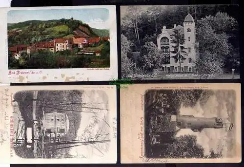 131580 4 Ansichtskarte Bad Freienwalde a. Oder Villa Heilige Hallen No. 1 1907 Bismarkturm