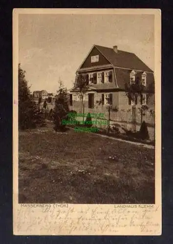 130748 Ansichtskarte Masserberg i. Thüringen Landhaus Klemm 1922