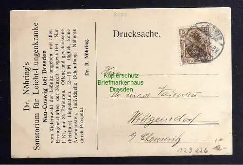 129226 AK Neu Coswig bei Dresden 1909 Dr. Nöhrings Sanatorium Lößnitz