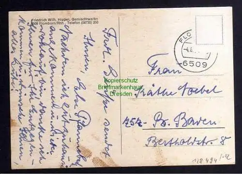 128494 AK Flomborn um 1970 Gemischtwaren Wilh. Hippel