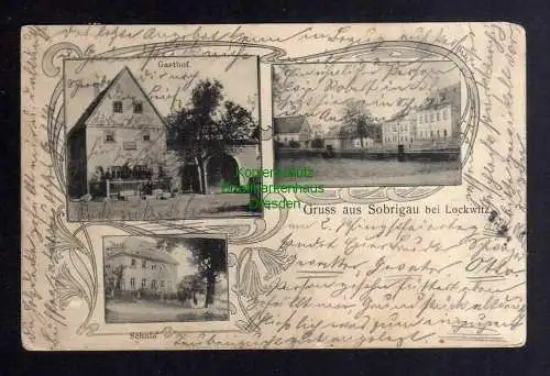 127958 Ansichtskarte Sobrigau bei Lockwitz Bz. Dresden 1905 Schuel Gasthof