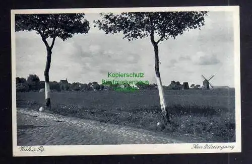 127529 AK Wiek auf Rügen Windmühle am Orteeingang Mole um 1930
