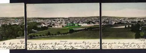 127455 3 AK Gera Reus 1906 getrennte 3er Panorama Karte