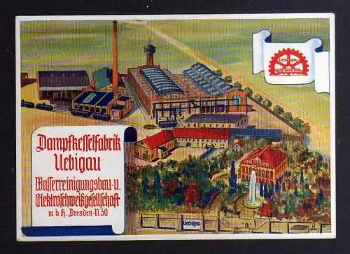 127242 Ansichtskarte Dresden Uebigau Dampfkesselfabrik Wasserreinigungsbau 1940